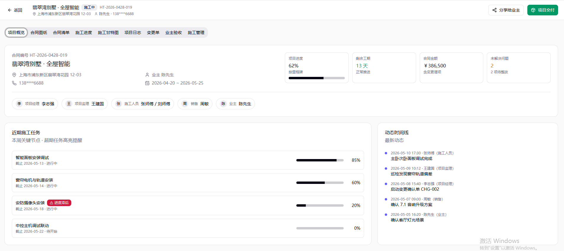 Project overview screenshot